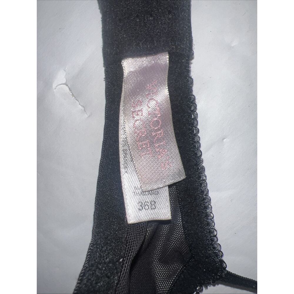 Victorias Secret Black Unlined Underwire Bra 36B Adjustable Straps - Picture 13 of 13